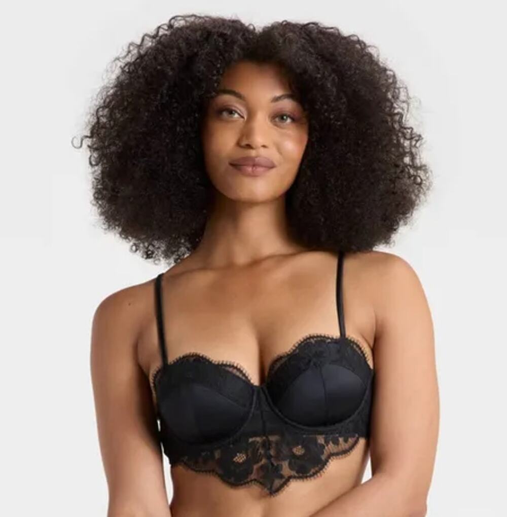 Auden NWT Women's Size XS Black Lace Lightly Lined Underwire Lingerie Bra